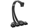 1stPlayer Custom Sleeved 4 x PCIe 8-pin to 12VHPWR Modding Cable, Black снимка №2