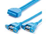 Описание и цена на StarTech 2 Port Panel Mount USB 3.0 (5Gbps) Cable USB3SPNLAFHD