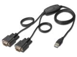 Описание и цена на Digitus USB 2.0 to 2x RS232 Cable 1.5m DA-70158