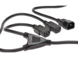 сплитер кабели: Digitus Y-power cord connection cable 1.7m AK-440400-017-S