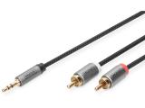  кабели: Digitus 3.5 mm jack to RCA Audio adapter cable 1m