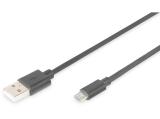 Описание и цена на Digitus Micro USB-B to USB-A Cable 1m AK-300110-010-S
