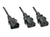 Lindy C14 to 2x C13 Mains Extension Cable 1m снимка №2