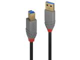  кабели: Lindy USB 3.2 Type A to B Cable 1m, Anthra Line