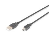 Описание и цена на Digitus USB-A to Mini USB-B Connection cable 1.8m AK-300108-018-S