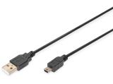 Описание и цена на Digitus USB-A to Mini USB-B Connection cable 1.8m AK-300130-018-S
