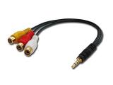  адаптери: Lindy 3.5mm Stereo to 3x RCA Adapter 35539