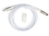  кабели: Keychron Double-Sleeved Geek USB-C Cable 1m, White