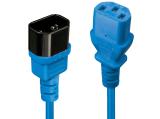 удължители кабели: Lindy C14 to C13 Mains Extension Cable 2m, blue
