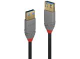 удължители кабели: Lindy USB 3.2 Type A Extension Cable 1m, 5Gbps, Anthra Line