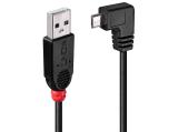  кабели: Lindy USB 2.0 Type A to Micro-B Cable 0.5m, 90 Degree Right Angle