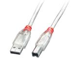  кабели: Lindy USB 2.0 Type A to B Cable 0.5m, transparent