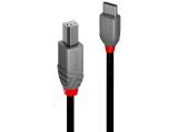  кабели: Lindy USB 2.0 Type C to B Cable 3m, Anthra Line