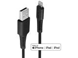  кабели: Lindy USB-A to Lightning Cable 3m, Black