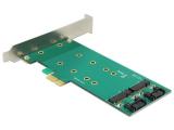 DeLock 2x internal M.2 Key PCI-E Adapter Card адаптери разширителни карти PCI-E Цена и описание.