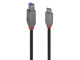  кабели: Lindy USB 3.2 Type C to B Cable 2m, 5Gbps, Anthra Line