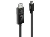  кабели: Lindy USB-C to DP 8K60 Adapter Cable - 1m