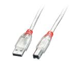 Нови модели и предложения за  кабели: Lindy USB 2.0 Type A to B cable 3m - transparent