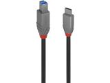 Описание и цена на Lindy USB 3.2 Type C to B Cable 0.5m, 5Gbps, Anthra Line