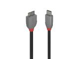 Описание и цена на Lindy USB 3.2 Type C to Micro-B Cable 0.5m, 5Gbps, Anthra Line