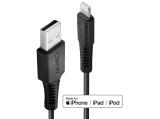 Описание и цена на Lindy Reinforced USB Type A to Lightning Charging Cable 0.5m