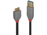  кабели: Lindy USB 3.2 Type A to Micro-B Cable 1m, 5Gbps, Anthra Line