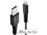  кабели: Lindy Reinforced USB Type A to Lightning Cable 3m