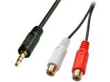 Описание и цена на Lindy 2x RCA Phono to 3.5mm Audio/Video Adapter Cable 0.25m
