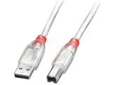 Описание и цена на Lindy USB 2.0 Cable Type A/B 0.2m, transparent