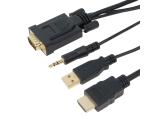  кабели: VCom HDMI M / VGA M Video Cable 1.8m CG598A-1.8m