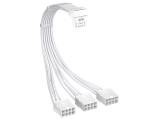 Описание и цена на 1stPlayer 3 x PCIe 8-pin to 12VHPWR Custom Sleeved Modding Cable - White