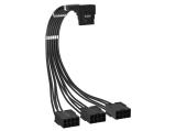 1stPlayer 3 x PCIe 8-pin to 12VHPWR Custom Sleeved Modding Cable - Black кабели захранващи PCI-E / 12VHPWR Цена и описание.