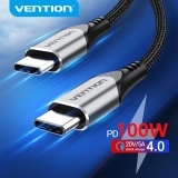 Vention USB 2.0 Type-C to Type-C 2m TAEHH - Black снимка №3 Vention USB 2.0 Type-C to Type-C 2m TAEHH - Black снимка №3