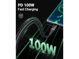 Acefast Кабел USB-C to USB-C Cable 100W 1.2m with LED display - C7-03 - Black снимка №4