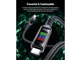Acefast Кабел USB-C to USB-C Cable 100W 1.2m with LED display - C7-03 - Black снимка №5