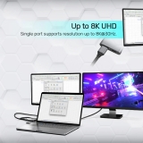 Unitek Unitek Адаптер Adapter USB-C M to DisplayPort x 2 F - 8K@30Hz, MST - V1404A V1404A NEW снимка №5 Unitek Unitek Адаптер Adapter USB-C M to DisplayPort x 2 F - 8K@30Hz, MST - V1404A V1404A NEW снимка №5