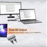 Unitek Unitek Адаптер Adapter USB-C M to DisplayPort x 2 F - 8K@30Hz, MST - V1404A V1404A NEW снимка №6 Unitek Unitek Адаптер Adapter USB-C M to DisplayPort x 2 F - 8K@30Hz, MST - V1404A V1404A NEW снимка №6