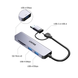 Unitek Unitek хъб HUB USB-C/USB-A 3 port uHUB P5+ - USB3.0 x 3, Card reader, Aluminium - H1320AGY01 H1320AGY01 NEW снимка №3 Unitek Unitek хъб HUB USB-C/USB-A 3 port uHUB P5+ - USB3.0 x 3, Card reader, Aluminium - H1320AGY01 H1320AGY01 NEW снимка №3