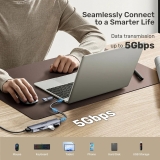 Unitek Unitek хъб HUB USB-C/USB-A 3 port uHUB P5+ - USB3.0 x 3, Card reader, Aluminium - H1320AGY01 H1320AGY01 NEW снимка №5 Unitek Unitek хъб HUB USB-C/USB-A 3 port uHUB P5+ - USB3.0 x 3, Card reader, Aluminium - H1320AGY01 H1320AGY01 NEW снимка №5