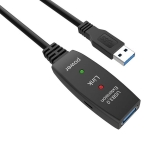  : VCom VCom Кабел удължение USB 3.0 AM / AF Active Extension Cable 5M Black - CU827A-5.0m CU827A-5.0m NEW