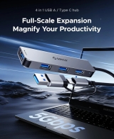 Orico Orico хъб HUB USB-C/A 4 port - USB3.0 x 1, SD/TF x 2, USB2.0 x 2, USB-C x 2, Aluminium - YSA6-U3-GY YSA6-U3-GY-BP NEW снимка №3 Orico Orico хъб HUB USB-C/A 4 port - USB3.0 x 1, SD/TF x 2, USB2.0 x 2, USB-C x 2, Aluminium - YSA6-U3-GY YSA6-U3-GY-BP NEW снимка №3