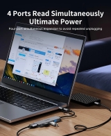 Orico Orico хъб HUB USB-C/A 4 port - USB3.0 x 1, SD/TF x 2, USB2.0 x 2, USB-C x 2, Aluminium - YSA6-U3-GY YSA6-U3-GY-BP NEW снимка №6 Orico Orico хъб HUB USB-C/A 4 port - USB3.0 x 1, SD/TF x 2, USB2.0 x 2, USB-C x 2, Aluminium - YSA6-U3-GY YSA6-U3-GY-BP NEW снимка №6