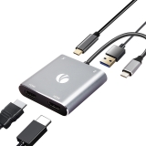 VCom VCom докинг станция Docking Station USB-C 4-in-1 - CU450S - HDMI x 2, USB2.0, USB-C PD3.0 100W, MST CU450S NEW снимка №2 VCom VCom докинг станция Docking Station USB-C 4-in-1 - CU450S - HDMI x 2, USB2.0, USB-C PD3.0 100W, MST CU450S NEW снимка №2