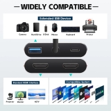 VCom VCom докинг станция Docking Station USB-C 4-in-1 - CU450S - HDMI x 2, USB2.0, USB-C PD3.0 100W, MST CU450S NEW снимка №4 VCom VCom докинг станция Docking Station USB-C 4-in-1 - CU450S - HDMI x 2, USB2.0, USB-C PD3.0 100W, MST CU450S NEW снимка №4