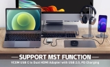 VCom VCom докинг станция Docking Station USB-C 4-in-1 - CU450S - HDMI x 2, USB2.0, USB-C PD3.0 100W, MST CU450S NEW снимка №5 VCom VCom докинг станция Docking Station USB-C 4-in-1 - CU450S - HDMI x 2, USB2.0, USB-C PD3.0 100W, MST CU450S NEW снимка №5