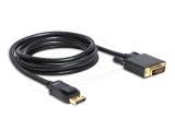 DeLock DisplayPort 1.2 to DVI-D Passive Cable 2m - Black снимка №2 DeLock DisplayPort 1.2 to DVI-D Passive Cable 2m - Black снимка №2