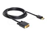 DeLock DisplayPort 1.3 to DVI-D Passive Cable 3m - Black снимка №2 DeLock DisplayPort 1.3 to DVI-D Passive Cable 3m - Black снимка №2