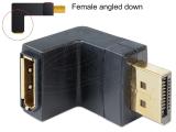 Описание и цена на DeLock DisplayPort Male to DisplayPort Female Adapter 90 Degree Angled Down