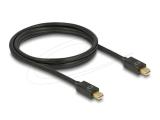 DeLock Mini DisplayPort 1.2 Cable 1.5m - Black снимка №2 DeLock Mini DisplayPort 1.2 Cable 1.5m - Black снимка №2
