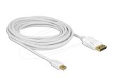 DeLock Mini DisplayPort 1.2 to DisplayPort Cable 5m - White снимка №2 DeLock Mini DisplayPort 1.2 to DisplayPort Cable 5m - White снимка №2